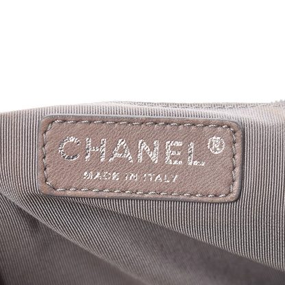 Chanel Metallic Cracked Calfskin Modern Chain Tote Dark Silver 8 of 16