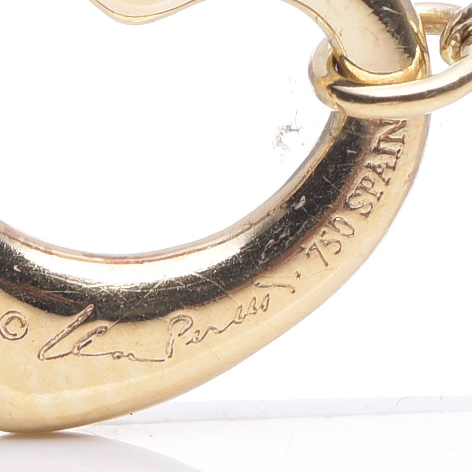 Tiffany 18K Yellow Gold Elsa Peretti 5 Open Heart Bracelet 7 of 7