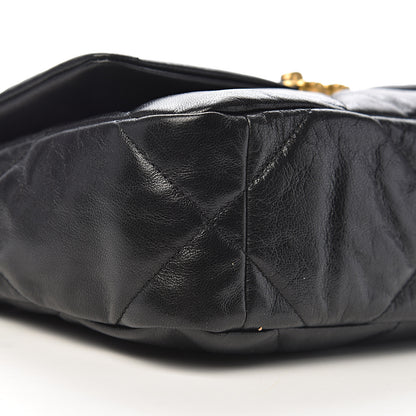Chanel Goatskin Quilted Medium 19 Flap Black 8 of 10