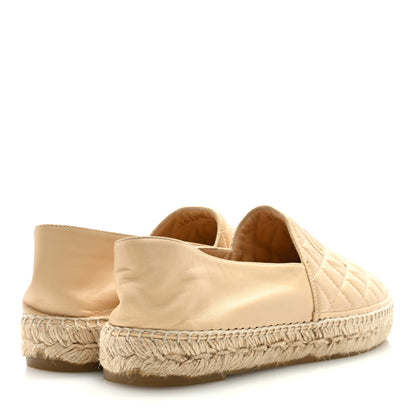 Chanel Lambskin Quilted CC Espadrilles 40 Beige 4 of 9