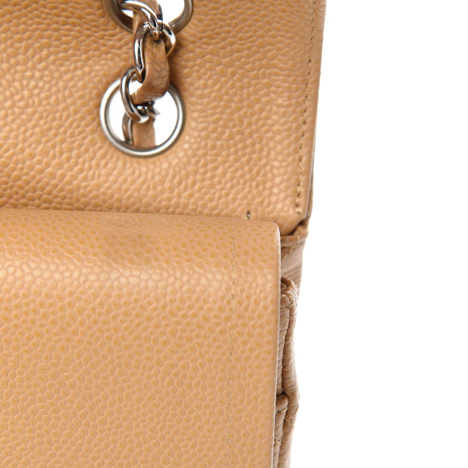 Chanel Caviar Quilted Medium Double Flap Beige 9 of 18