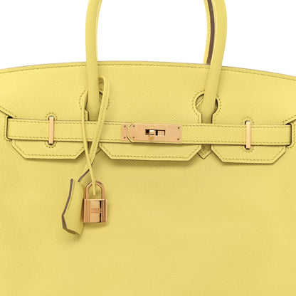 Hermes Epsom Birkin 30 Lime 8 of 12