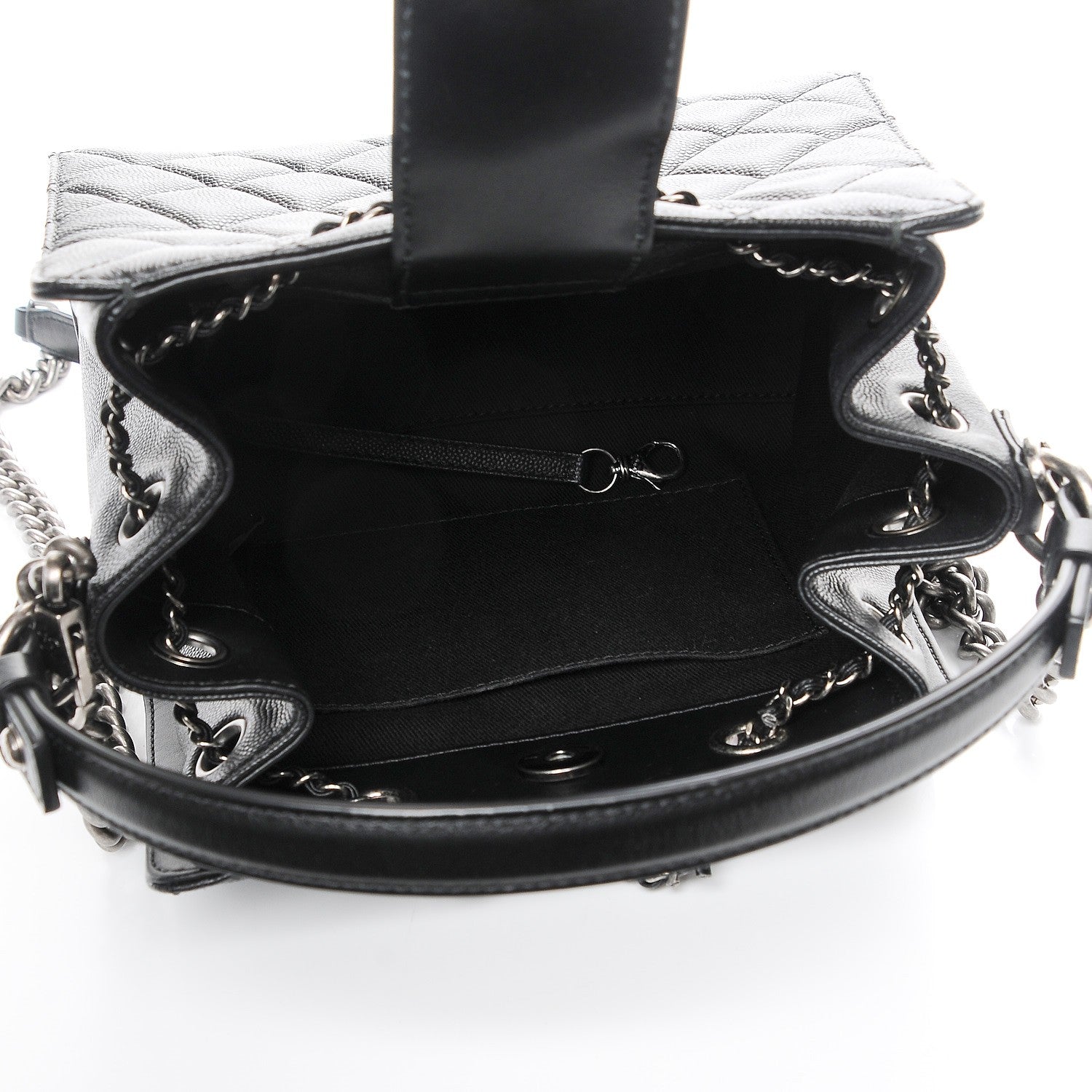 Chanel Caviar Quilted Small CC Bucket Bag Black 6 of 9