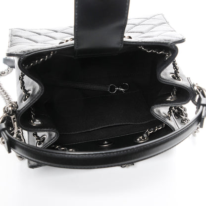 Chanel Caviar Quilted Small CC Bucket Bag Black 6 of 9