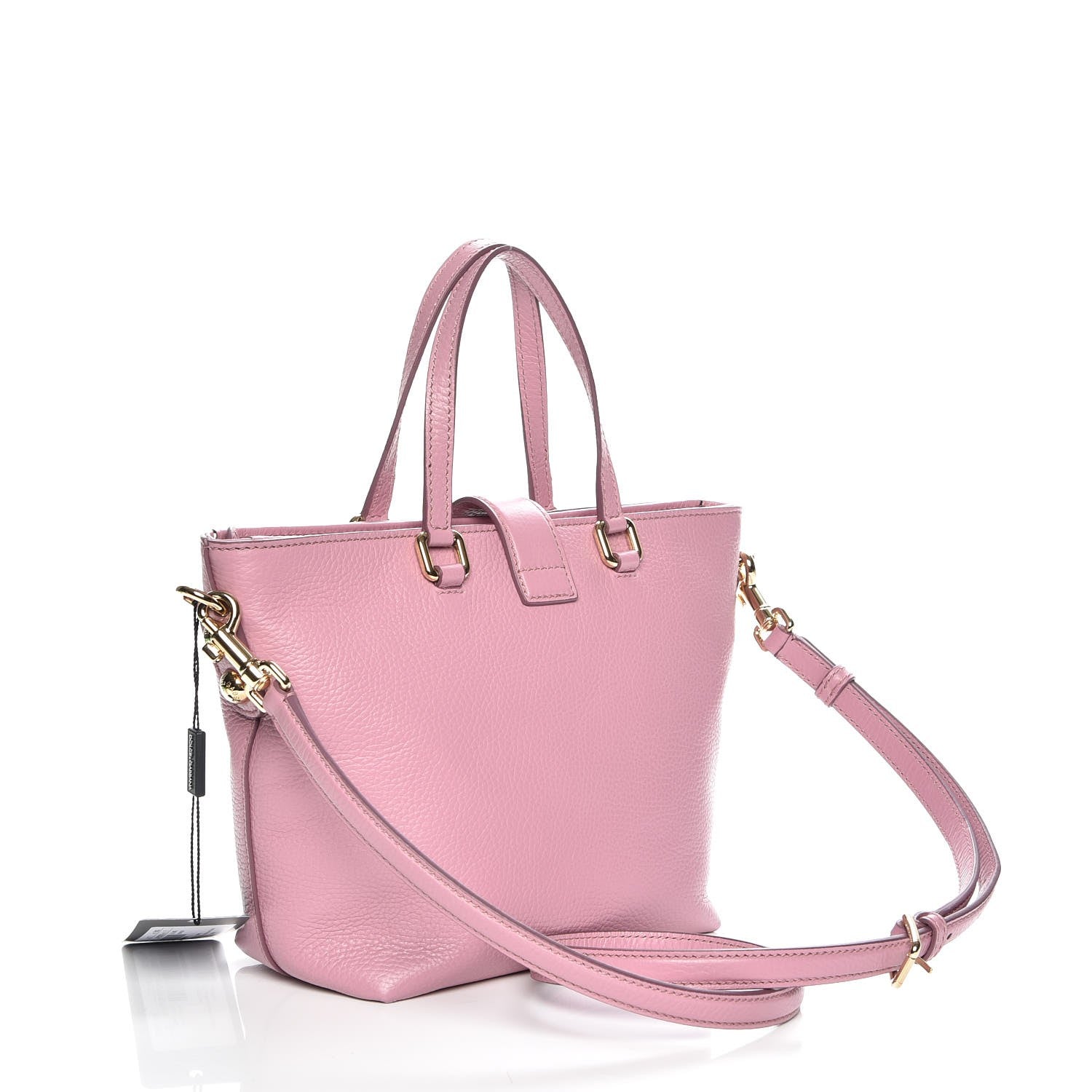 Dolce & Gabbana Textured Calfskin Patchwork Family Tote Rosa Poudre 4 of 8