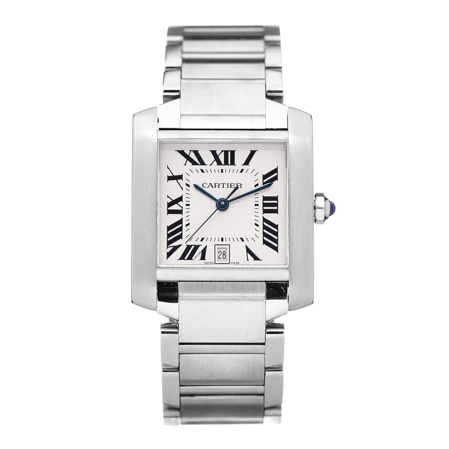 Cartier Stainless Steel 28mm Tank Francaise Automatic Watch 1 of 6