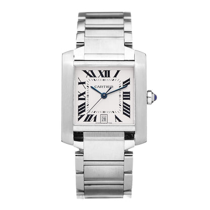 Cartier Stainless Steel 28mm Tank Francaise Automatic Watch 1 of 6
