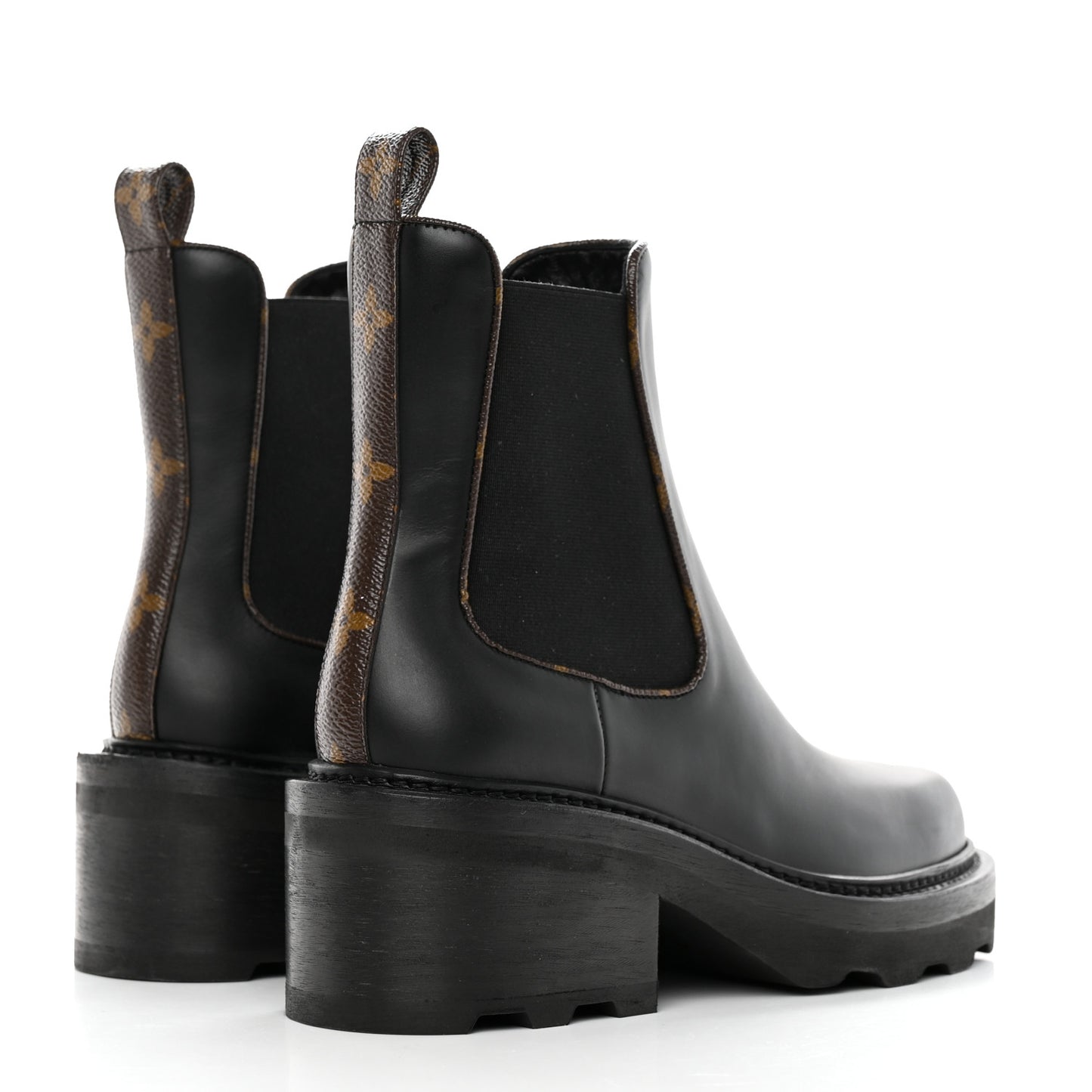 Calfskin Monogram Beaubourg Ankle Boots 37.5 Black