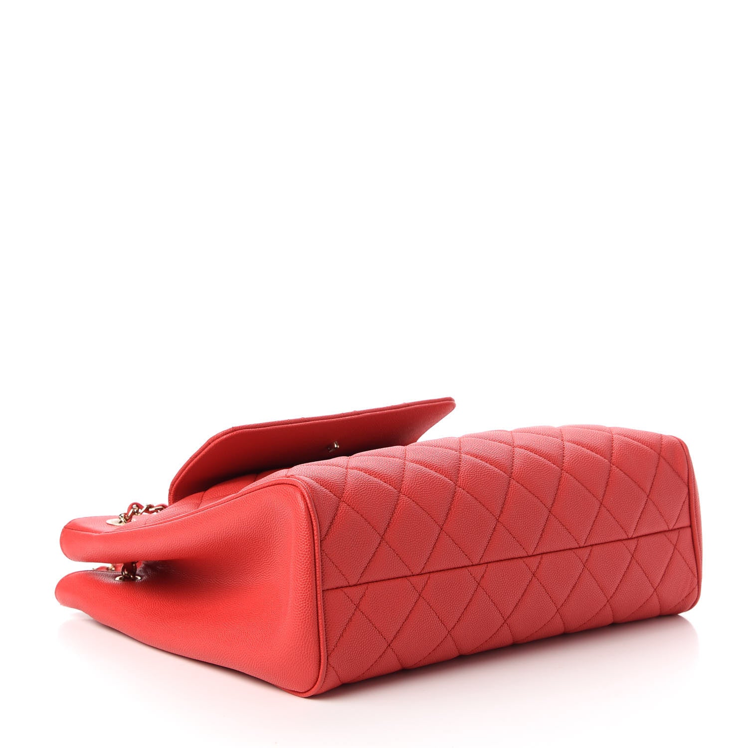 Chanel Caviar Quilted In Out Flap Shopping Tote Red 4 of 12