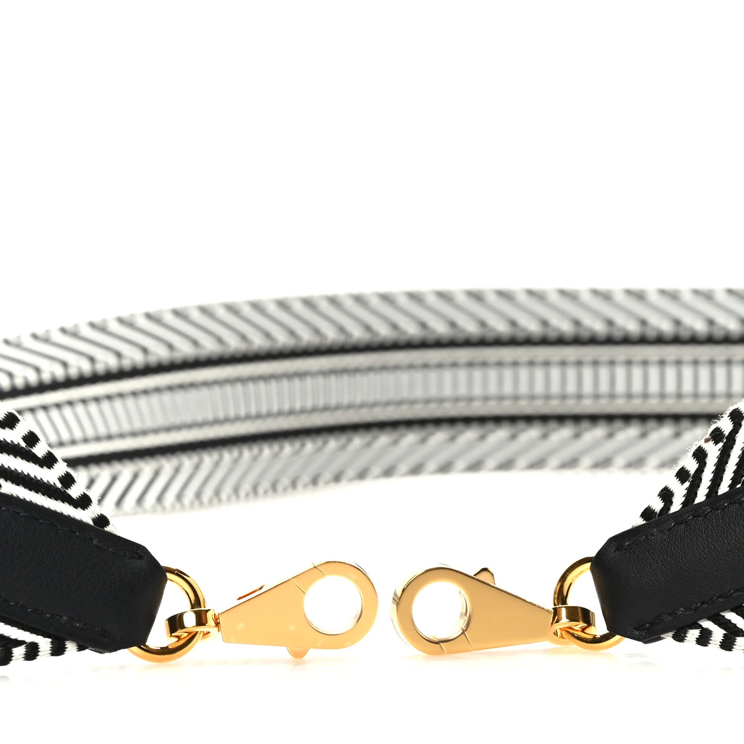 Toile Swift 50mm Sangle Cavale Shoulder Strap Black Ecru