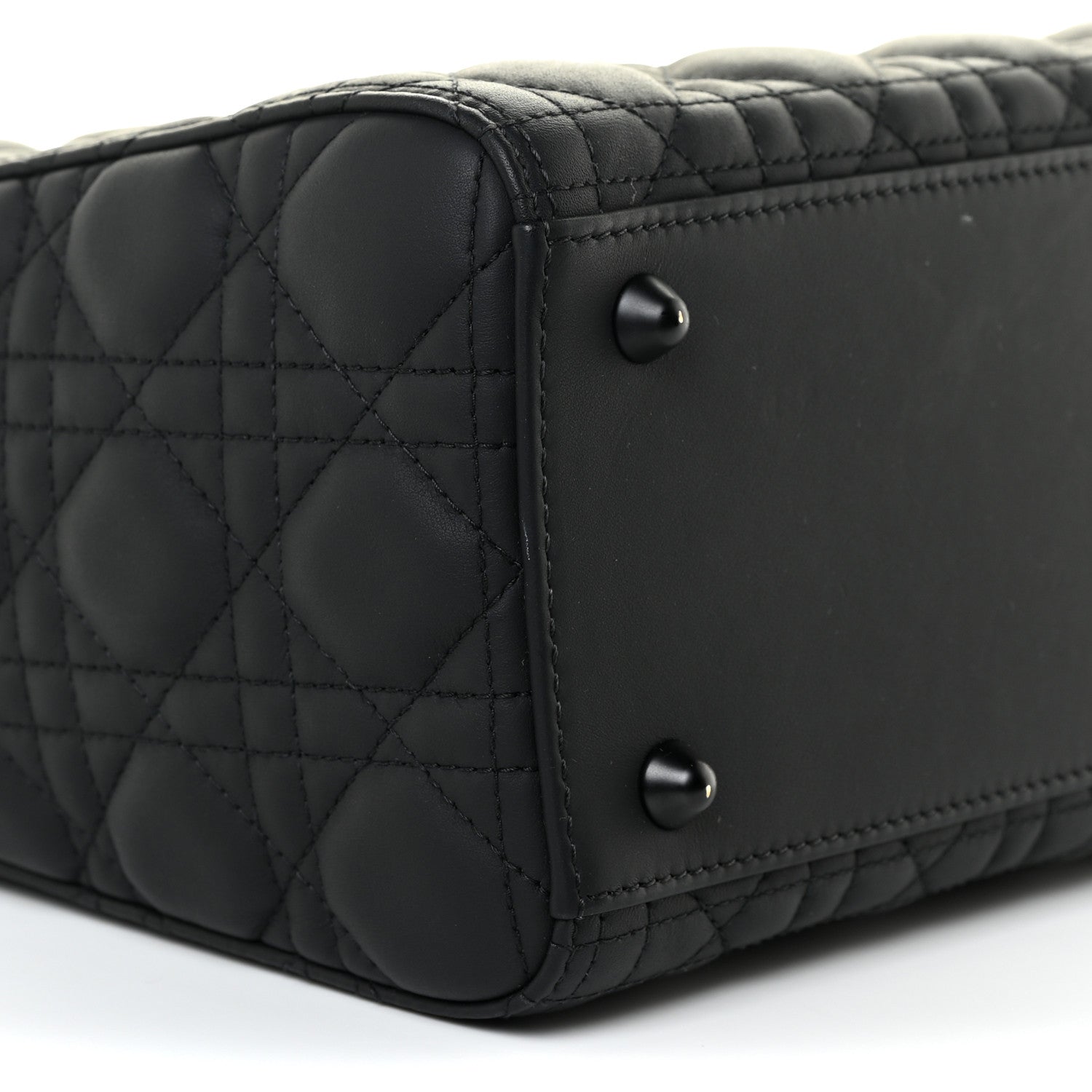 Christian Dior Ultra Matte Calfskin Cannage Large Lady Dior Black 9 of 21