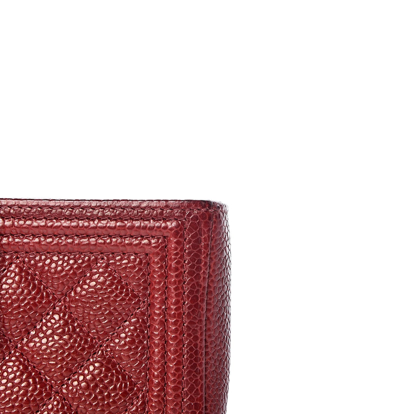 Caviar Quilted Mini Boy Phone Holder Clutch Dark Red