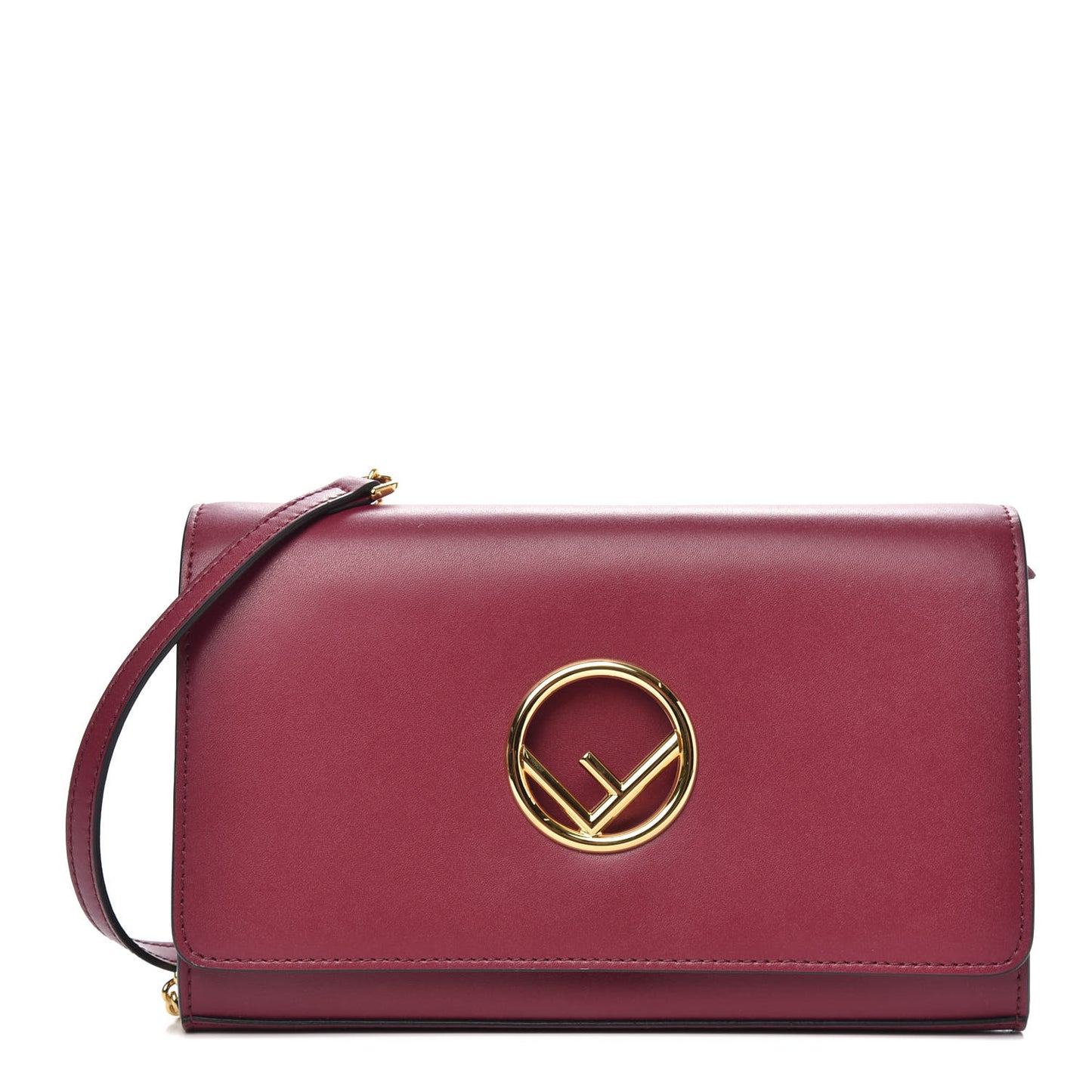 Vitello Liberty Lucido F is Fendi Wallet on Chain Black Cherry