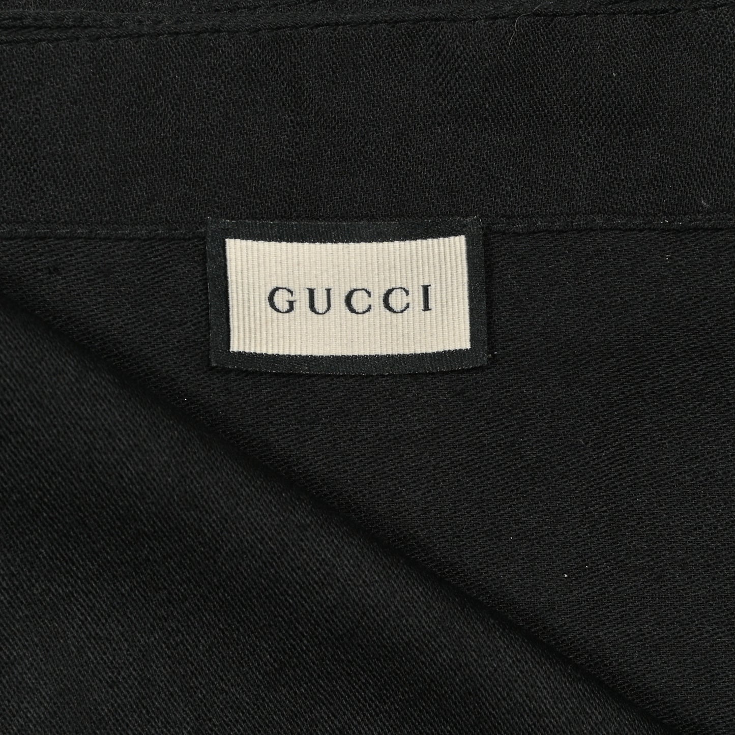 Wool Silk GG Monogram GGNat Scarf Black