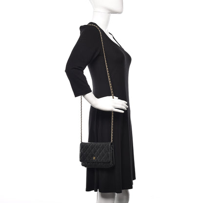Chanel Caviar Quilted Wallet On Chain WOC Black 2 of 19