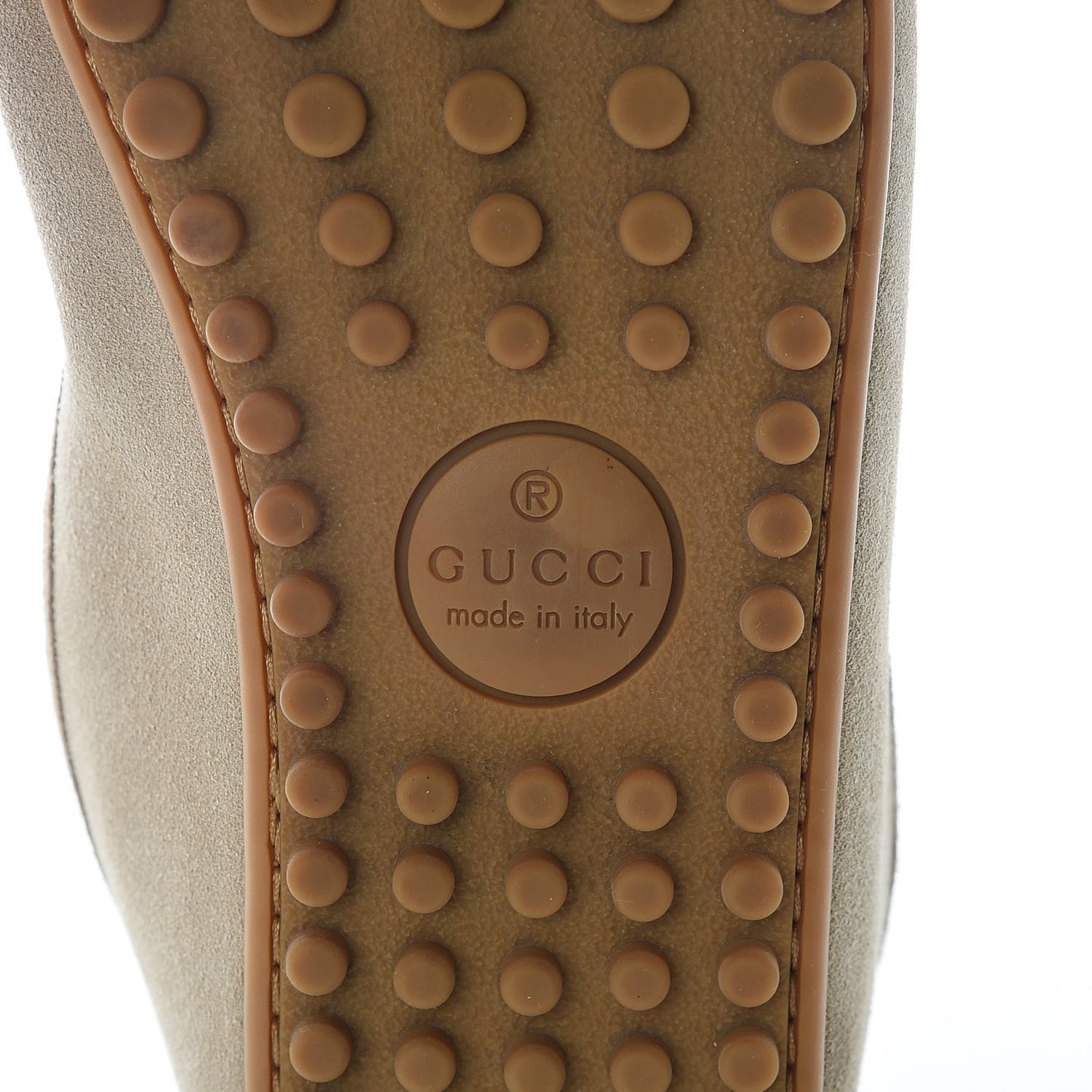 Suede Web Mens Horsebit Driver Loafers 8 Oatmeal