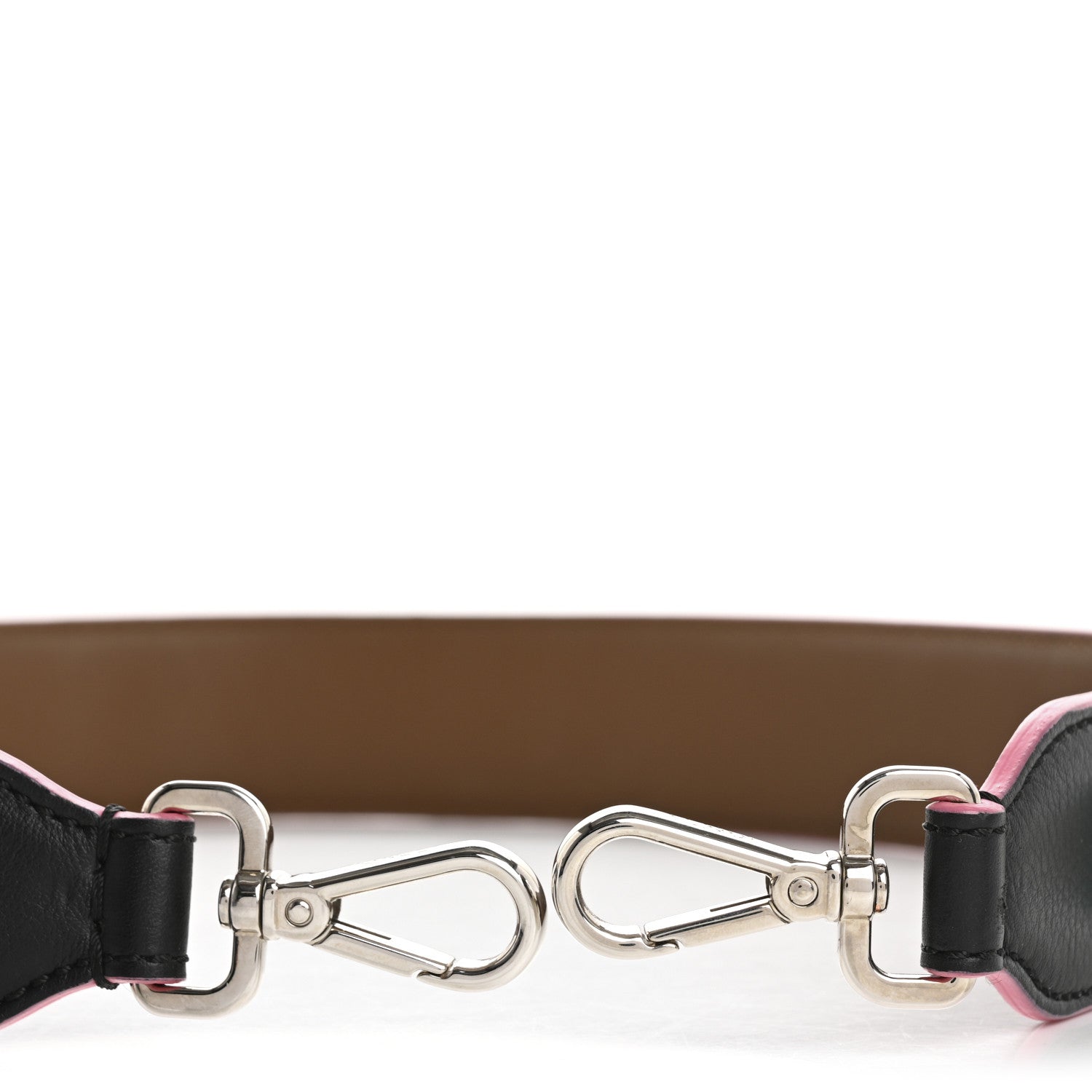 Fendi Vitello Dolce Plexiglass Bi-Color Studded Strap You Black Brownie Multicolor 3 of 8