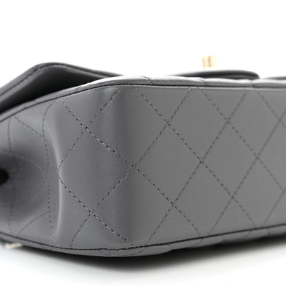 Chanel Lambskin Quilted Mini Chain Top Handle Rectangular Flap Grey 8 of 10