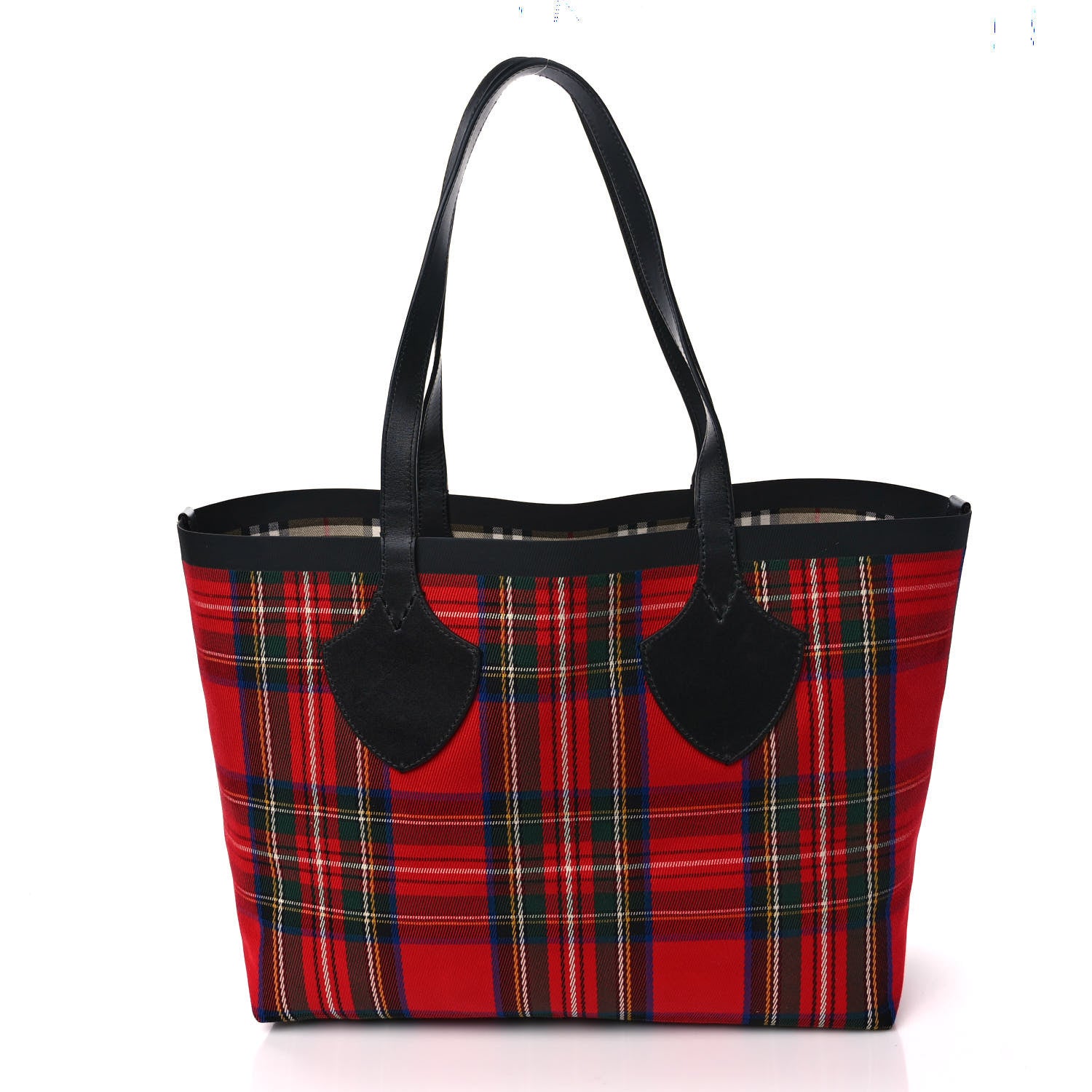 Burberry Vintage Check Medium The Giant Reversible Tote Antique Yellow Bright Red 3 of 15
