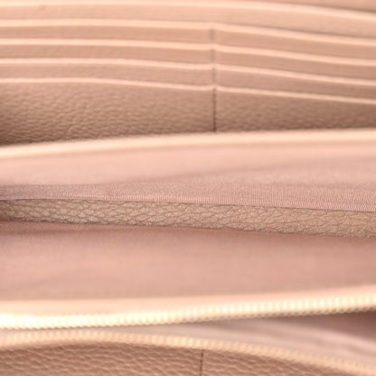 Valentino Garavani Pebbled Calfskin Rockstud Envelope Wallet on Chain Poudre 5 of 12