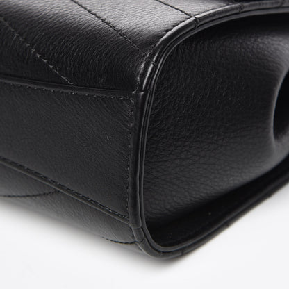 Chanel Calfskin Chevron Quilted Casual Trip Flap Black 10 of 10