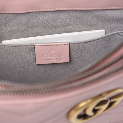 Gucci Calfskin Matelasse GG Marmont Double Zip Chain Bag Perfect Pink 7 of 11