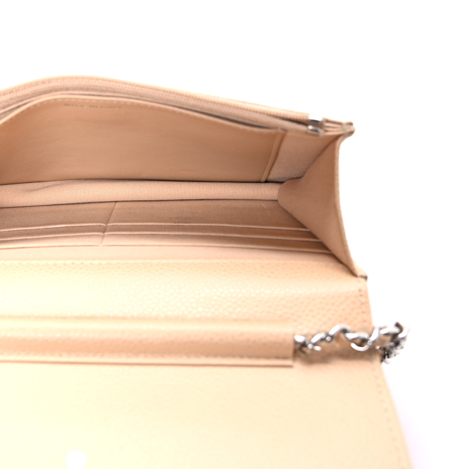 Chanel Caviar Quilted Wallet on Chain WOC Beige 5 of 11