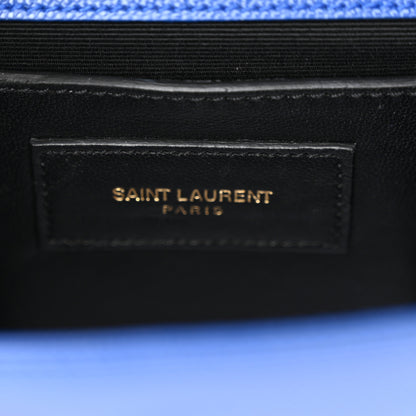Saint Laurent Grain De Poudre Small Classic Monogram Kate Satchel Blue Clair 6 of 11