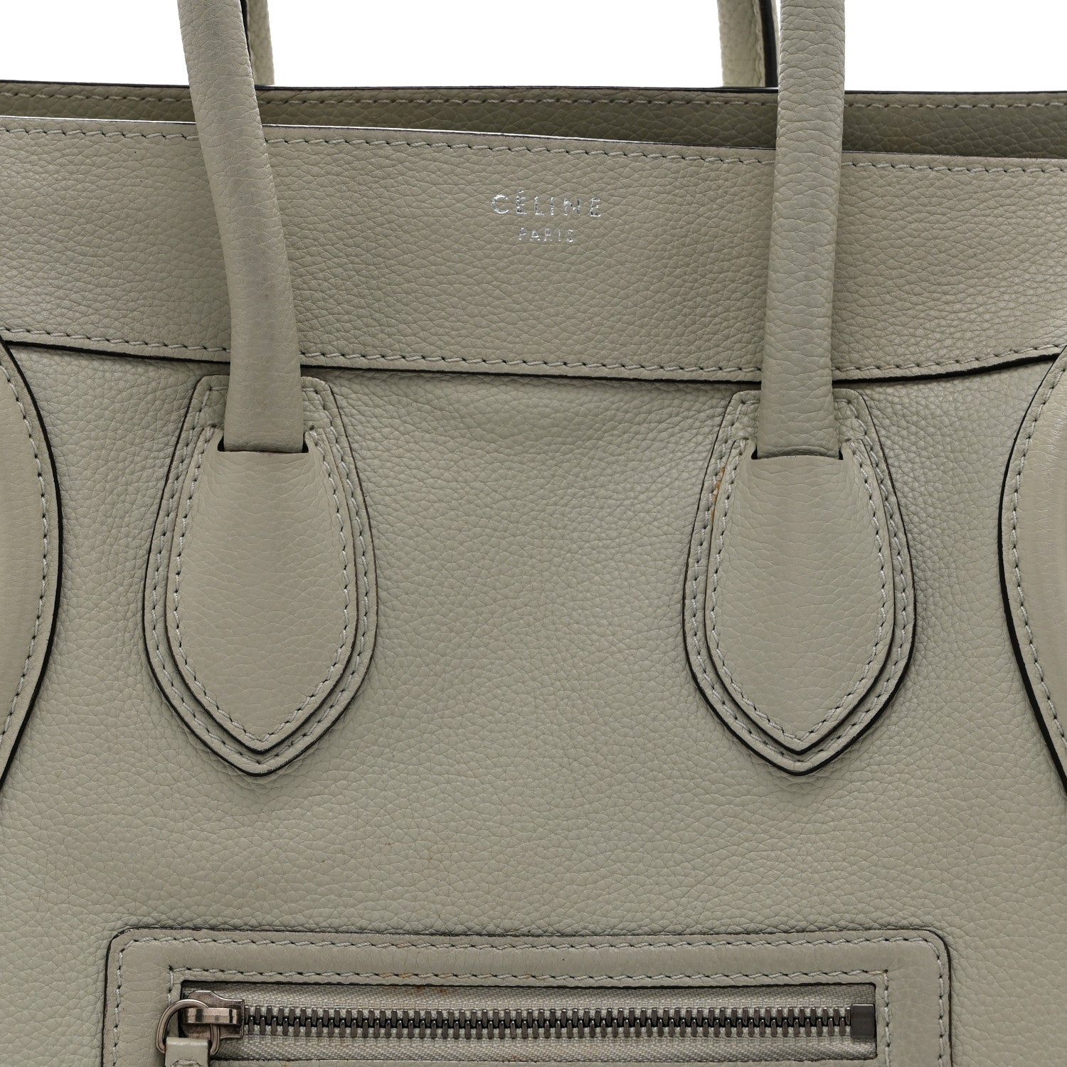 Celine Pebbled Calfskin Mini Luggage Dune 8 of 11
