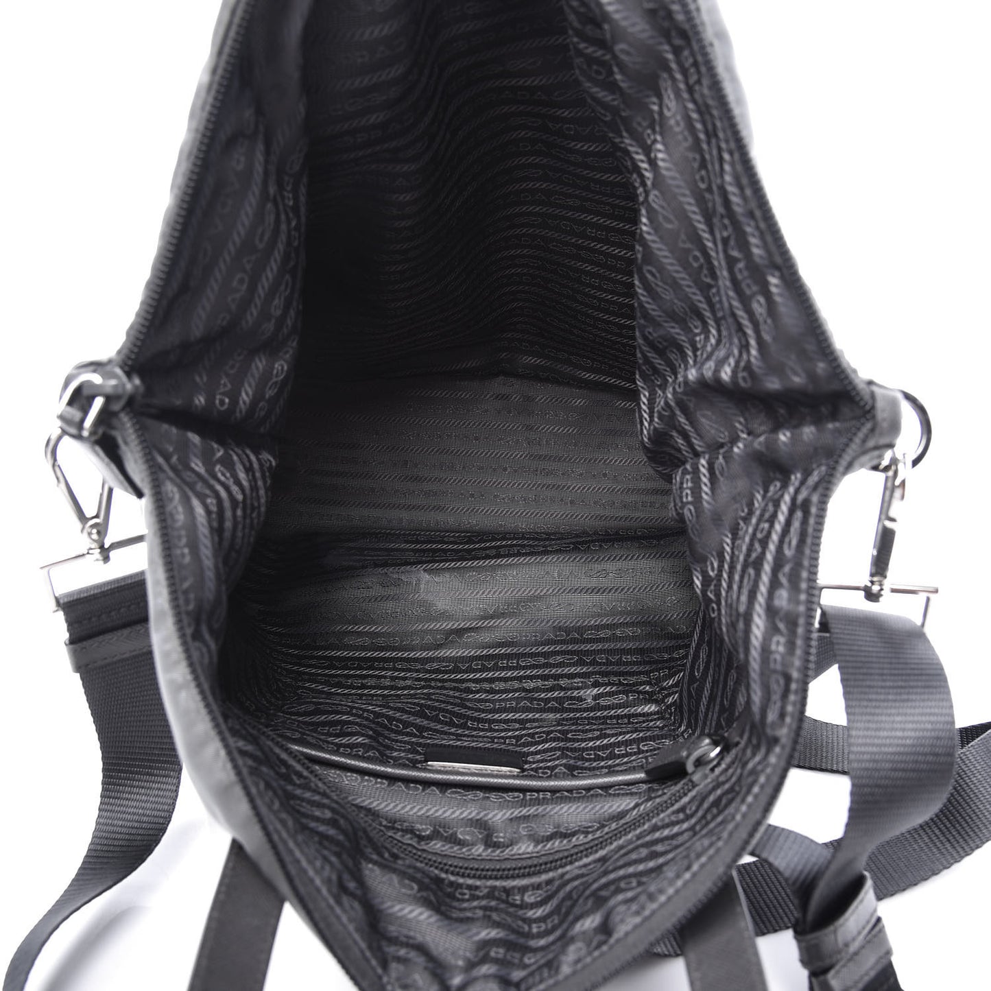 Tessuto Nylon Saffiano Tote Ardesia