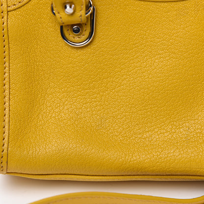 Balenciaga Chevre Silver Metallic Edge Hardware Nano City Jaune Epi 11 of 11
