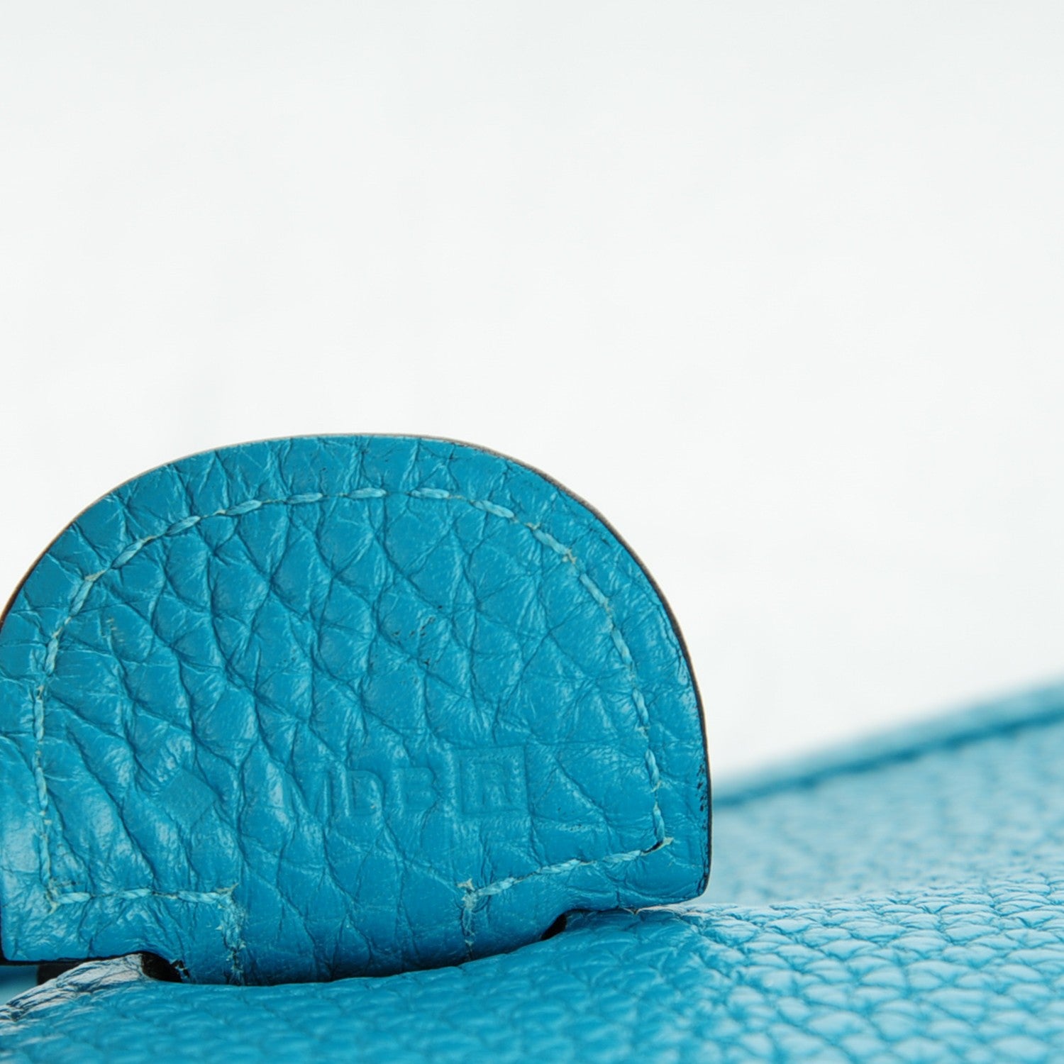 Hermes Taurillon Clemence Evelyne III GM Turquoise 5 of 9