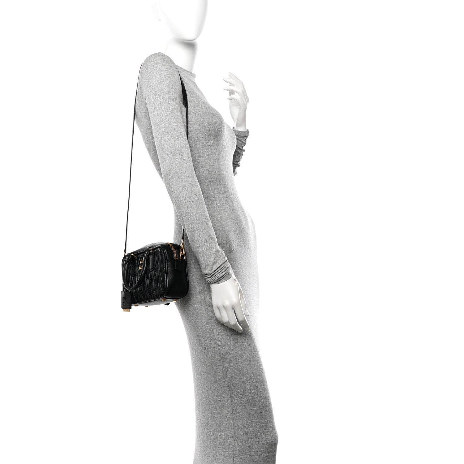 Miu Miu Nappa Matelasse Small Arcadie Black 2 of 10