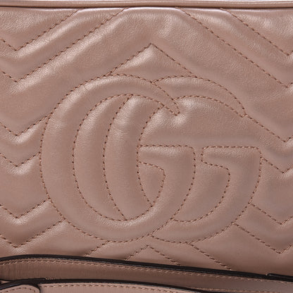 Gucci Calfskin Matelasse Small GG Marmont Chain Shoulder Bag Taupe 9 of 12