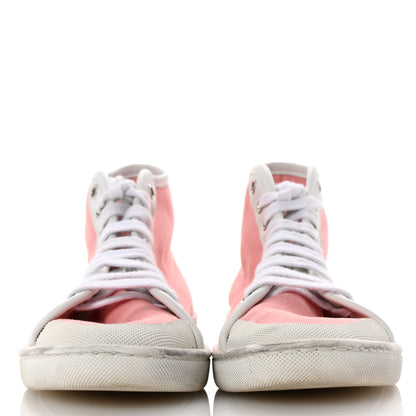 Saint Laurent Canvas Elba Court Classic SL/39 Mid Top Sneakers 35.5 Pink White 3 of 11