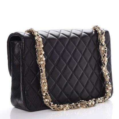 Chanel Lambskin Quilted Medium Westminster Pearl Flap Black 3 of 8
