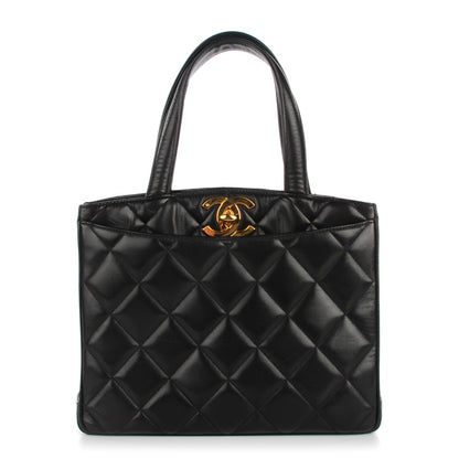 Chanel Lambskin Quilted Tote Black 1 of 8
