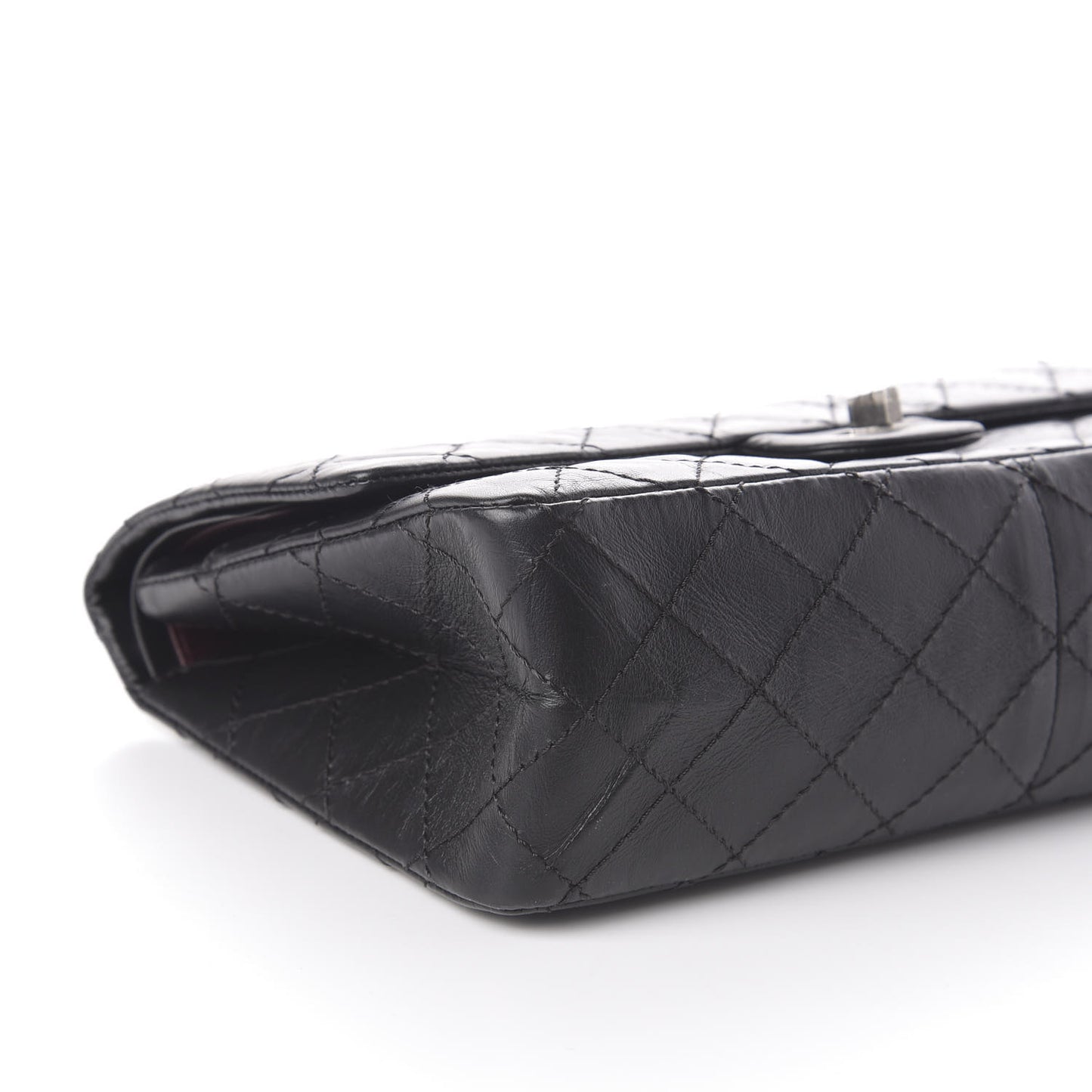Aged Calfskin Quilted 2.55 Reissue 226 Flap Black