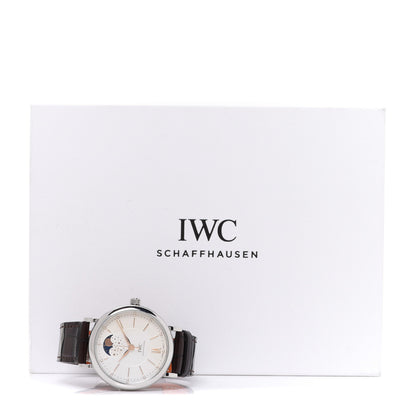IWC Stainless Steel Alligator Diamond 37mm Portofino Moon Phase Automatic Watch IW459011 6 of 6