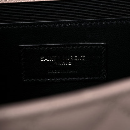 Saint Laurent Grain De Poudre Textured Mixed Matelasse Medium Triquilt Monogram Satchel Marble Pink 7 of 11