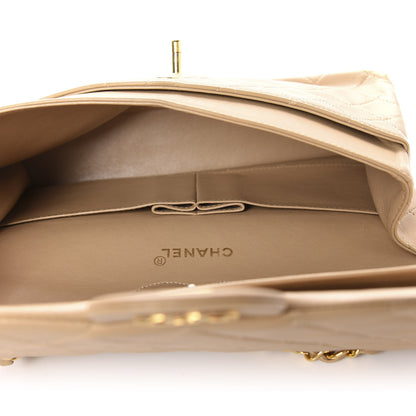 Chanel Lambskin Quilted Medium Double Flap Beige 5 of 11
