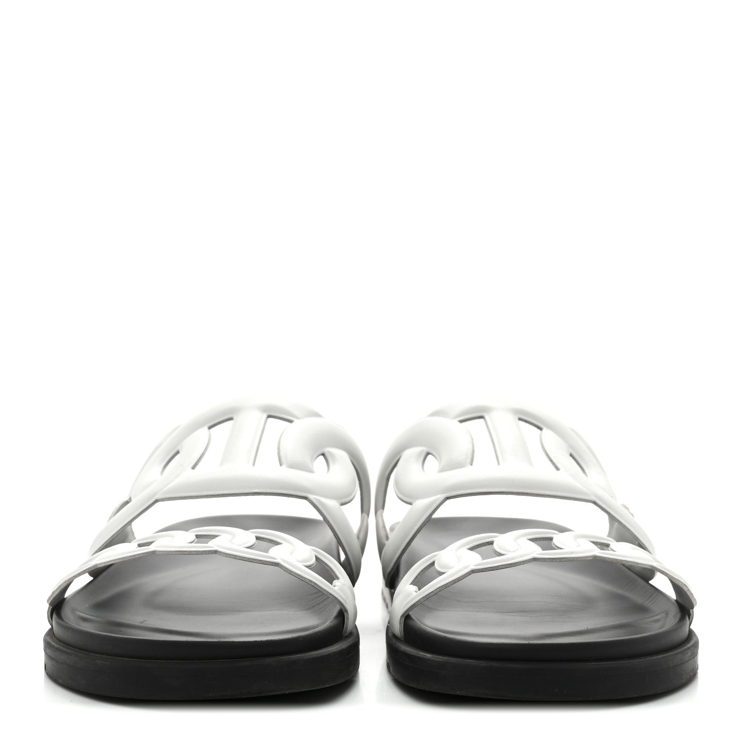 Hermes Nappa Womens Extra Sandals 39 White 3 of 10