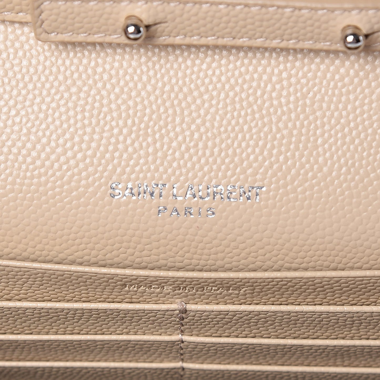 Grain De Poudre Matelasse Chevron Monogram Chain Wallet Nude Powder