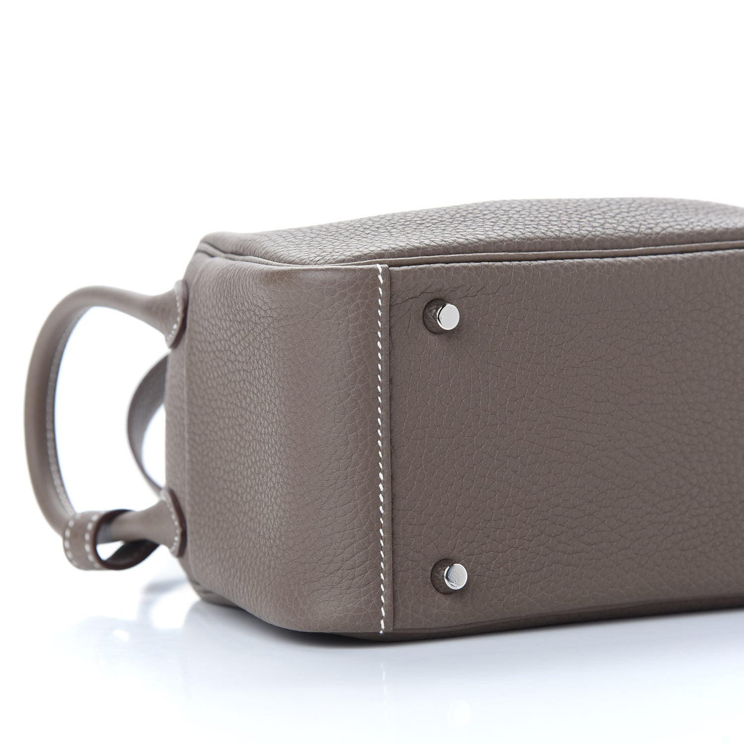 Hermes Taurillon Clemence Mini Lindy 20 Etoupe 7 of 8