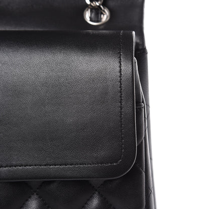 Chanel Lambskin Quilted Jumbo Double Flap Black 15 of 16