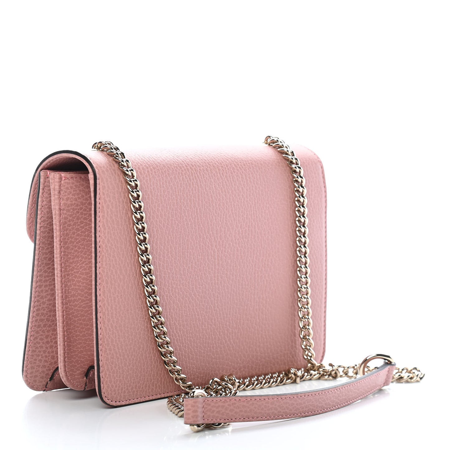 Dollar Calfskin Small Interlocking G Shoulder Bag Soft Pink