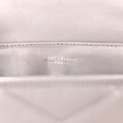 Saint Laurent Calfskin Y Quilted Monogram Toy Loulou Satchel Granite 7 of 13