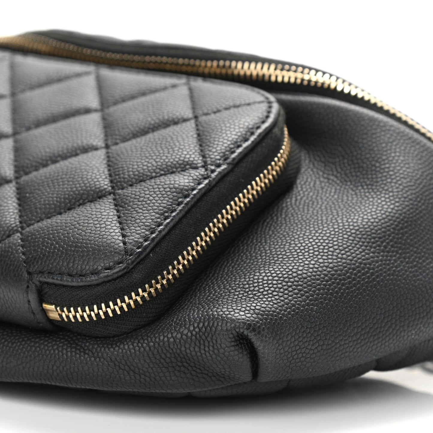 Caviar Quilted Business Affinity Waist Belt Bag Black