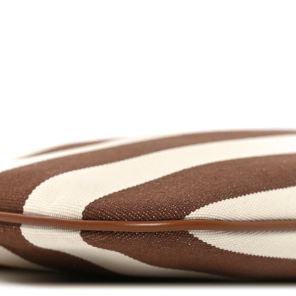 Miu Miu Canvas Calfskin Striped Ivy Cacao Naturale 8 of 9