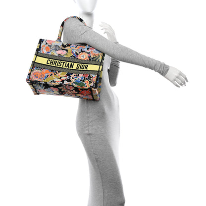 Christian Dior Canvas Zodiac Fantastico Embroidered Medium Book Tote Black Multicolor 2 of 13